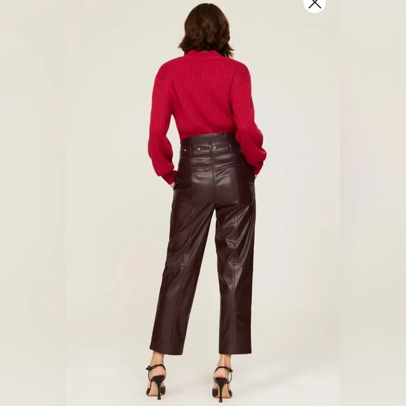 Statement-making faux leather pants by Marissa Webb Collective - Picture 2 of 6